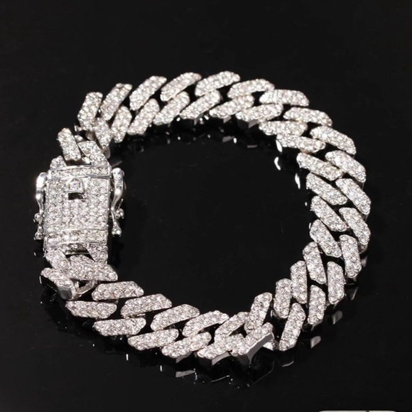 Silver Cuban anklet 9 inch - Picture 2 of 2